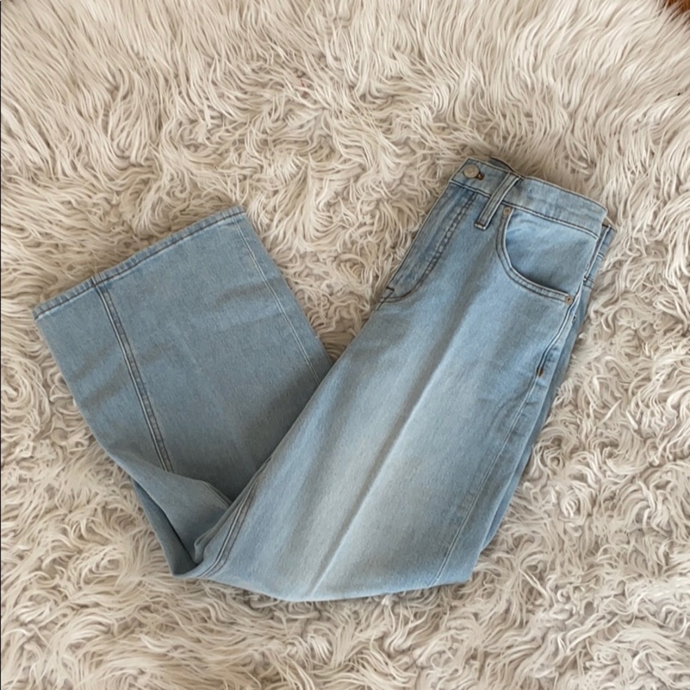 NEW • Madewell • High Waist Pieced Wide Leg Jeans - Picture 6 of 8